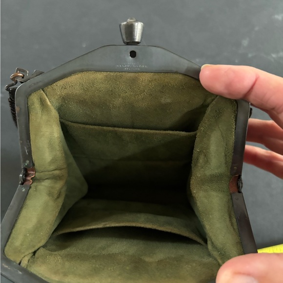 Brown Leather Floral Embossed Handbag hand tooled - Picture 8 of 9